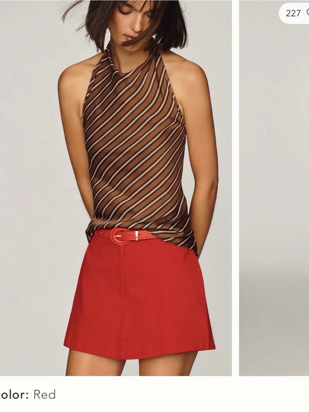 bishop + young Red Skort Anthropologie